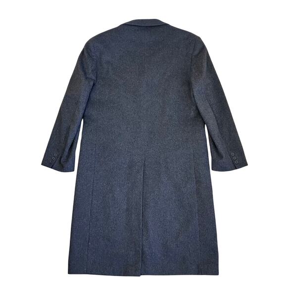 Franco's Mens XL Vintage 100% Cashmere Karamai Full Length Dress Coat Charcoal - Picture 9 of 16